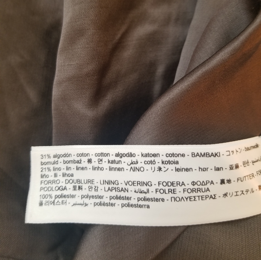 New Massimo Dutti Linen/Cotton Blend Dress - Picture 10 of 10